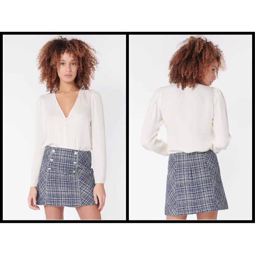 💕VERONICA BEARD💕 Starck Skirt ~ Navy Plaid 2 NWT